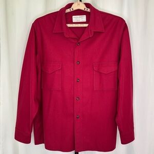Filson Jac-Shirt Mens Sz XXL Seattle Virgin Wool Dark Red